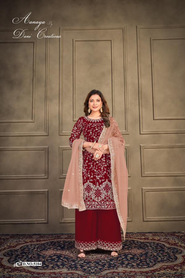 Aanaya 5100 Series Velvet Designer Dress Material Collection